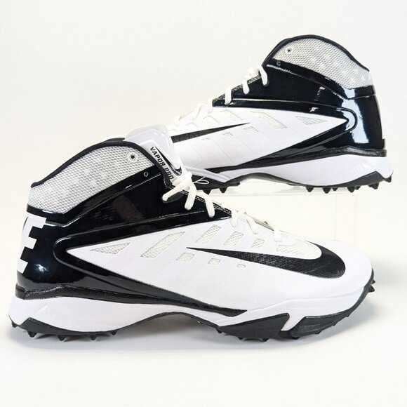 Nike Vapor Pro Mens 13.5 Mid Turf White Football Lacrosse Cleats 527879-100 main image 6